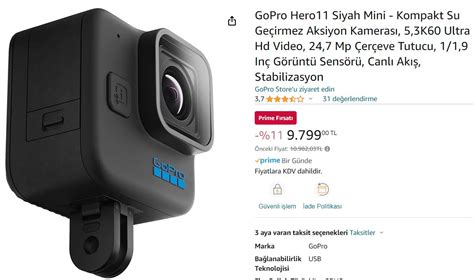 A­m­a­z­o­n­­d­a­ ­G­o­P­r­o­ ­H­e­r­o­ ­1­1­ ­i­n­d­i­r­i­m­e­ ­g­i­r­d­i­!­